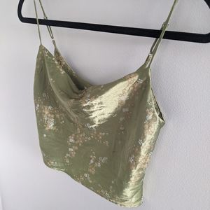 Cropped floral camisole